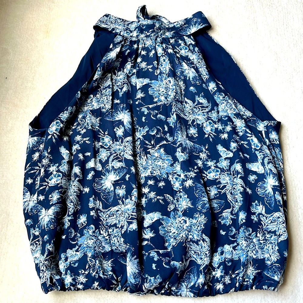 BNWT Alice + Olivia medium m floral halter tie neck sleeveless blouse tank